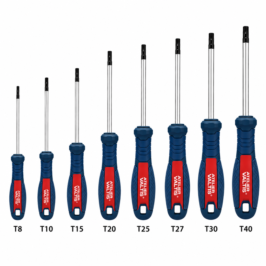 Jeu de Tournevis Torx 8 Pièces T8-T40 I Atelier Valtis