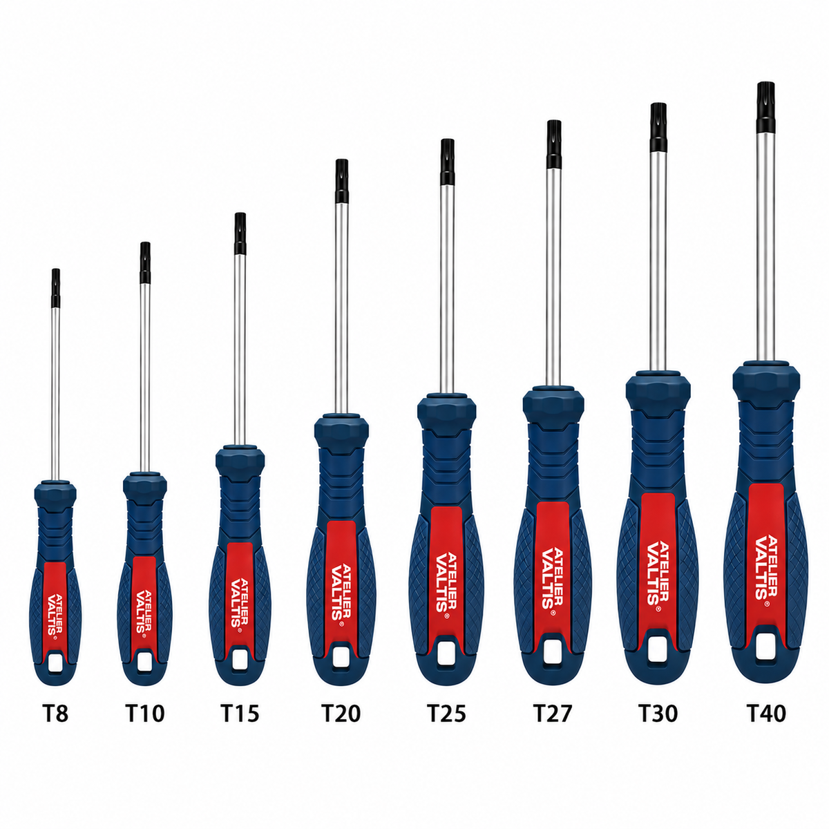 Jeu de Tournevis Torx 8 Pièces T8-T40 I Atelier Valtis